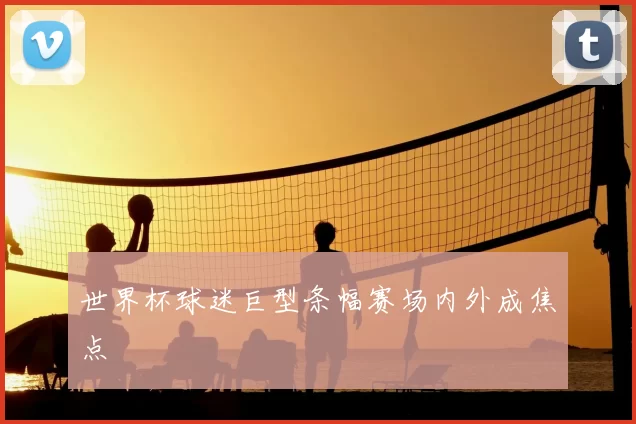 世界杯球迷巨型条幅赛场内外成焦点